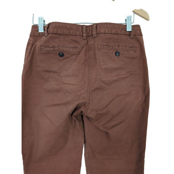 Boden Chino Pants Womens 6 Brown Straight Leg Mid Rise Flat Front Preppy Classic - Picture 4 of 12